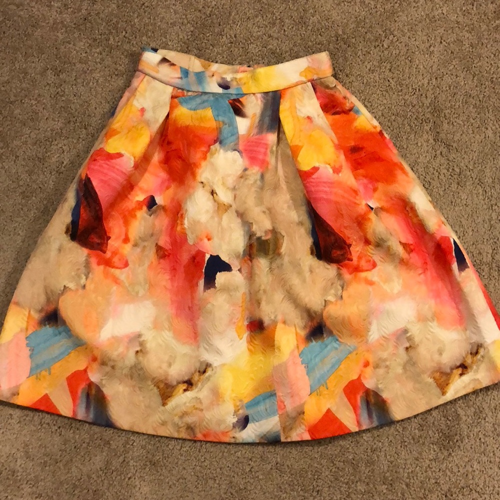Water color midi skirt
